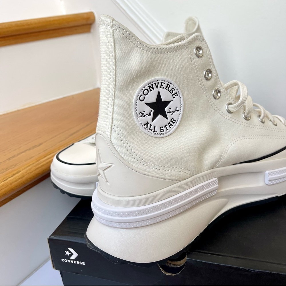 NWT Converse Run Star Legacy CX Hi Platform high top Chuck Taylor sneaker white - Picture 4 of 16